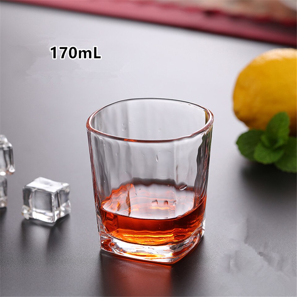 4pcs Transparent Crystal Glass Cup for Whiskey Wine Vodka Bar Club Spirits Wine Glass Cup Beer Wine Glass Brandy Cup