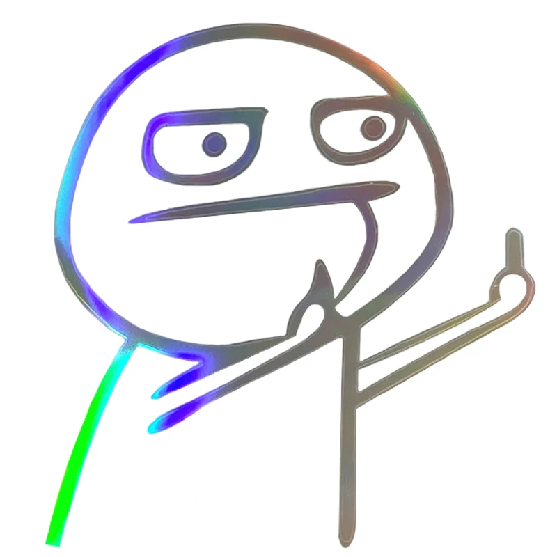 10.5x12cm Funny Car Stickers Middle Finger Styling Auto Windshield Door Trunk Sticker Decals Car Accessories Exterior: GRAY