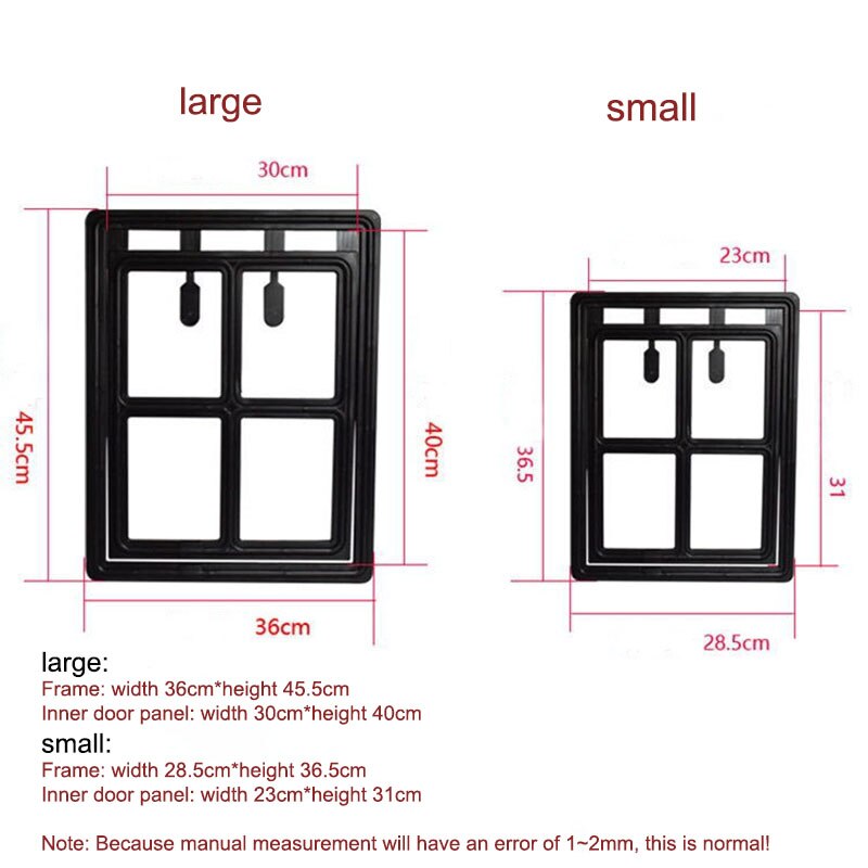 Magnet Lockable Plastic Pet Dog/Cat Door Pet Screen Door Hole Pet Door For Medium and Large Dog Security Flap Gates Pet Tunnel