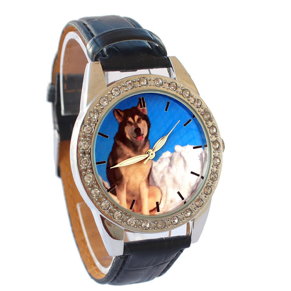 Luxury Leather Women Men Wolf Watches Wristwatch Bracelet Female Round Clock Quartz Watch Men Boy Student Watches