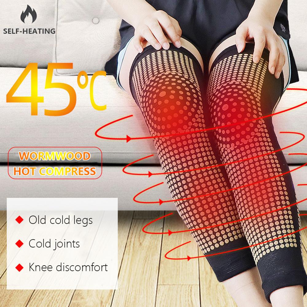 1 Pair Dot Matrix Zelf Verwarming Kniebeschermers Brace Sport Kneepad Toermalijn Knie Ondersteuning Voor Artritis Gewrichtspijn Opluchting Herstel