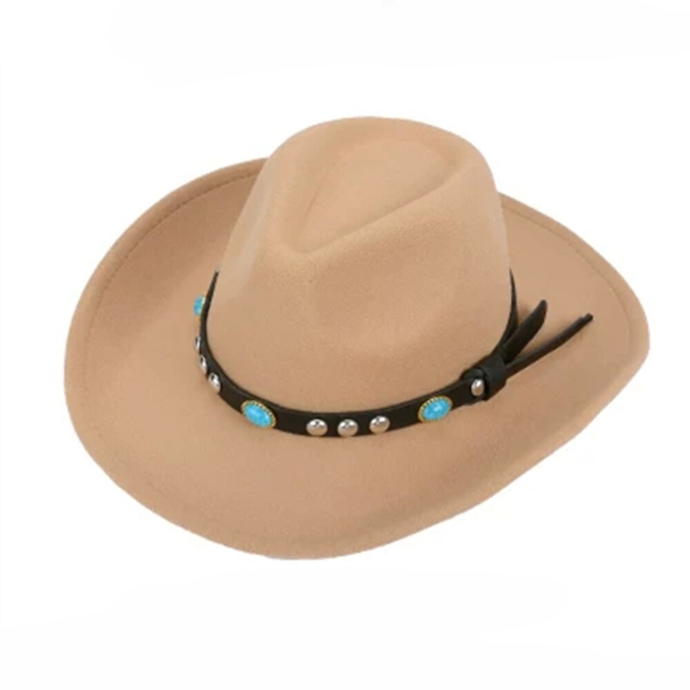 Autumn Winter Jazz Fedora Sunhat Men Women Felt Hats Belt Band Western Cowboy Hat Black Trilby Bowler Hat for Unisex Gorra: 4