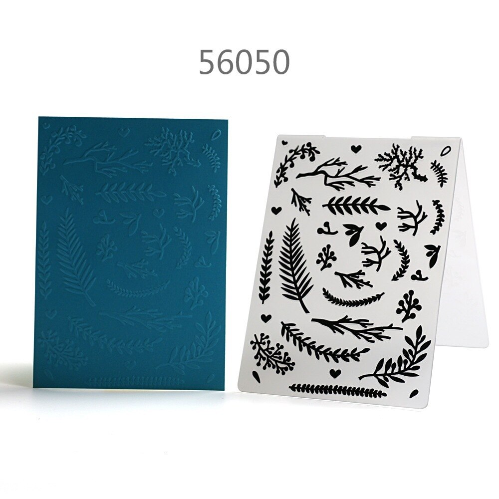 Embossing Folders Happy Birthday Tree Leaf Balloon Plastic Embossing Folder For Scrapbooking DIY Photo Album Card Making Craft