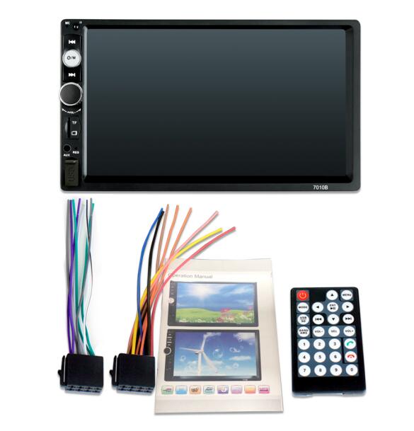 Radio con GPS para coche, de 7 pulgadas reproductor Multimedia con pantalla táctil HD, 2 Din, Audio estéreo, MP5, Bluetooth, USB, TF, FM, cámara 7018b 7012: 7010B
