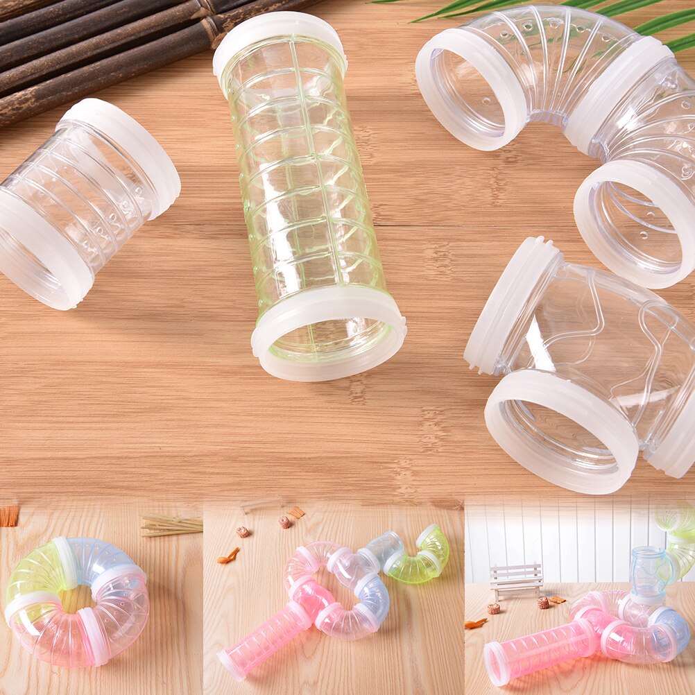 1 stk multi-stil hamster tunnelbeslag gennemsigtigt akryl bur hamster tilbehør billige små kæledyr legetøj