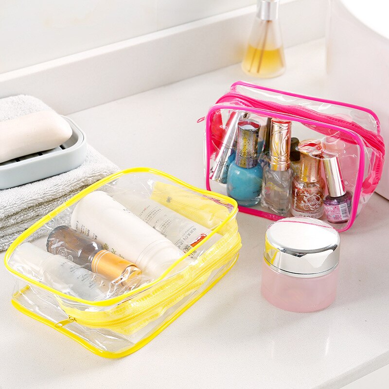 Kosmetiktaske #39 kvinder gennemsigtige pvc-toilettasker rejsekosmetik-toiletsætholdere, organiseringstaske, makeuptaske til piger