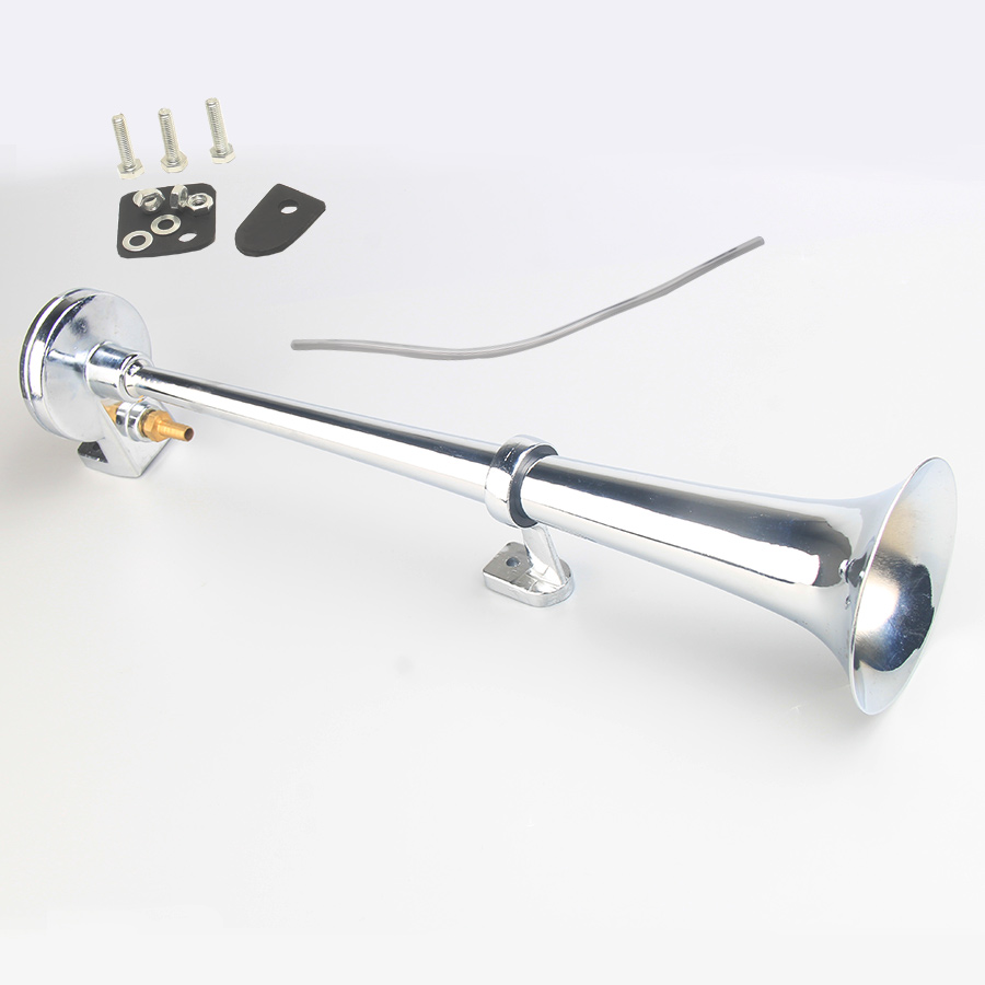 Universel 12V 24V 100A 150DB Air klaxon compresseur Super fort voiture klaxon pompe haut-parleurs Chrome pour camions Automobiles bateau train: 24V / Argent
