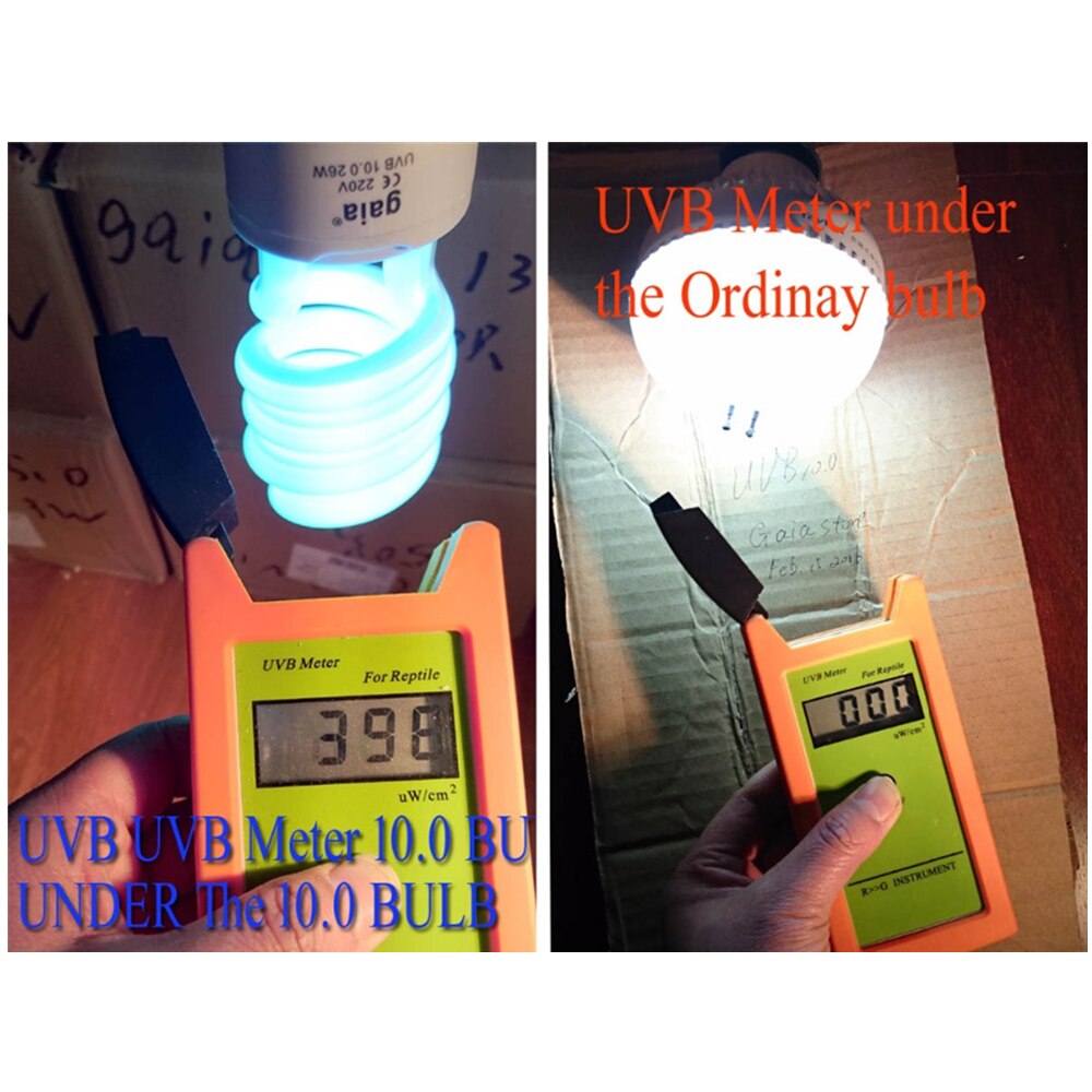 2-Pack Reptile Compact Fluorescent Vivarium Lamp Light 10.0 UVB UV CFL 26W E27 Screw Light Full Spectrum Lamp for desert