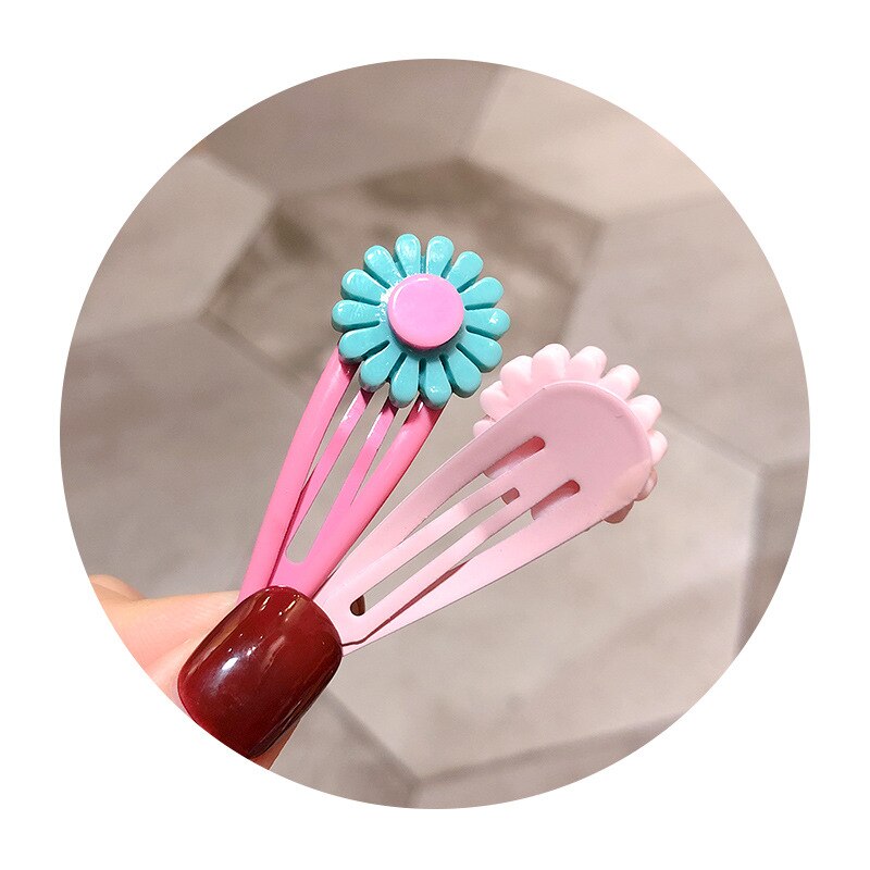 10 Stks/set Meisjes Leuke Cartoon Dieren Fruit 5 Cm Haarspelden Kinderen Mooie Haarspeldjes Haarspeldjes Hoofdband Kinderen Haaraccessoires