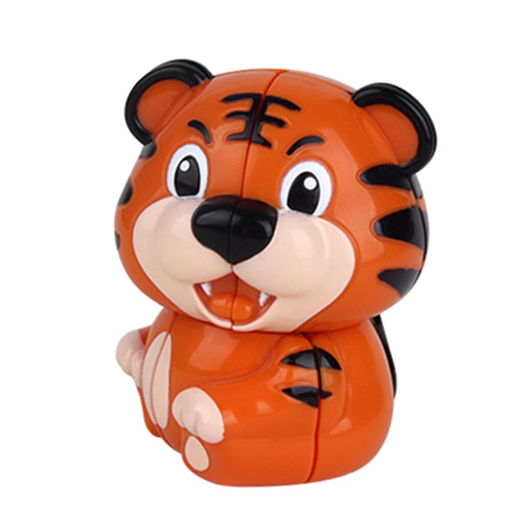 Tiger Geformte 2x2 Würfel Keychain Puzzle Twist Spiel freundlicher Lustige Spielzeug