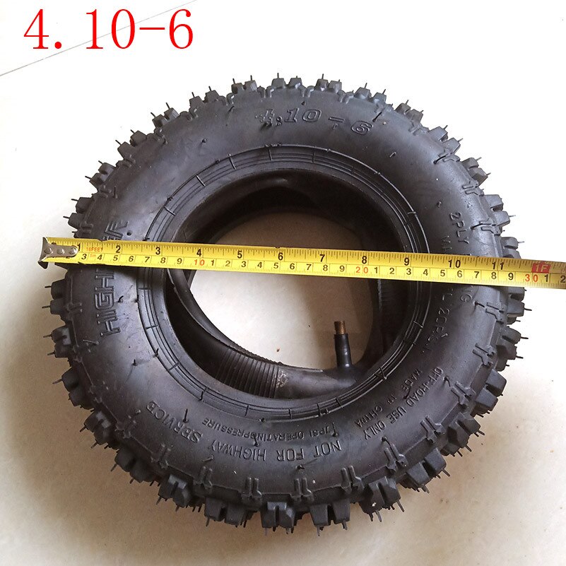 Expédition éclair 4.10-6 pneu ATV Quad Go Kart 47cc 49cc gros 12x4.10-6Tire chambre à air convient à tous les modèles