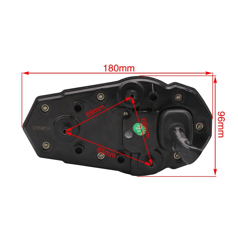 Sensor velocímetro para motocicleta, velocímetro con retroiluminación LED, odómetro, tacómetro, Kmh, MUniversal, 12000RPH, novedad de
