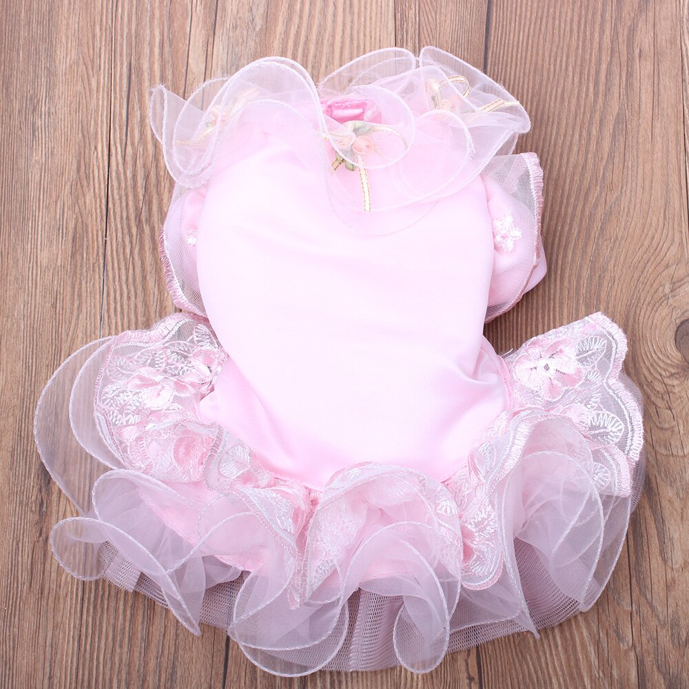Hond Kat Trouwjurk Tutu Bloemen Kant Pet Puppy Prinses Rok Party Kleding Voor Meisje Honden Katten