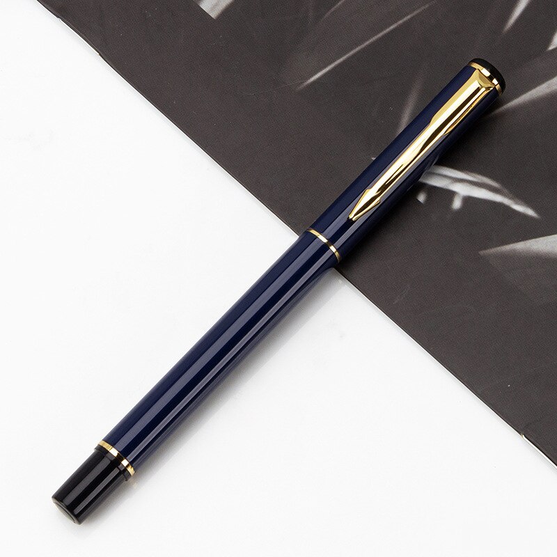 Penna stilografica in metallo con incisione personalizzata penna stilografica per ordine privato regalo commemorativo capo insegnante ufficio scuola di cancelleria: grigio blu