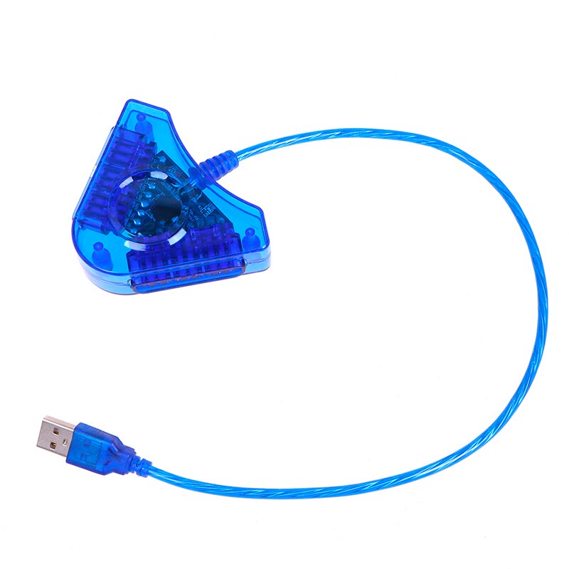 1pc Game USB Dual Player Converter Adapter Cable For PS2 Dual Playstation USB Game Controller CD Driver