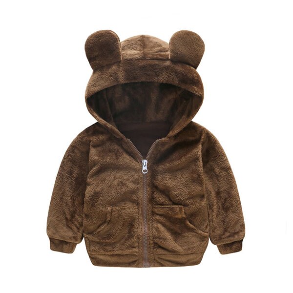 Herfst Winter Baby Meisjes Jongens Leuke Baby Jas Meisje Lange Mouwen Rits Hooded Dikke Warme Jassen Baby Kids Bovenkleding Kinderen kleding: 3T