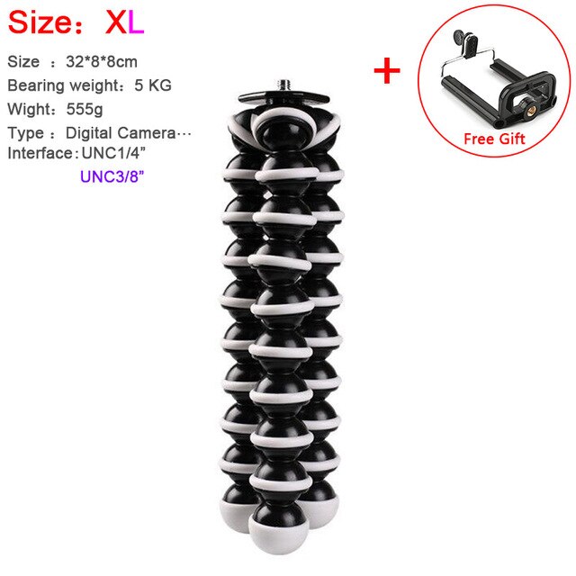 Flexibles gorillapod-stativ mit oktopus-motiv für handys, kameras, tische und schreibtische – mini-stativ für iphones, rog, samsung und xiaomi.: Xl