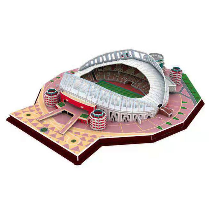 DIY 3D Puzzle Jigsaw World Football Stadium Soccer Playground Assembled Building 23GD: P