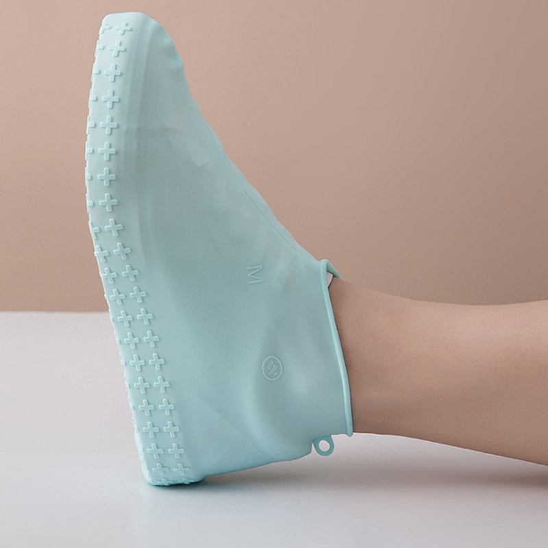 Vandtæt skodække silikone materiale unisex sko beskyttere regn støvler til indendørs udendørs regnvejrsdage