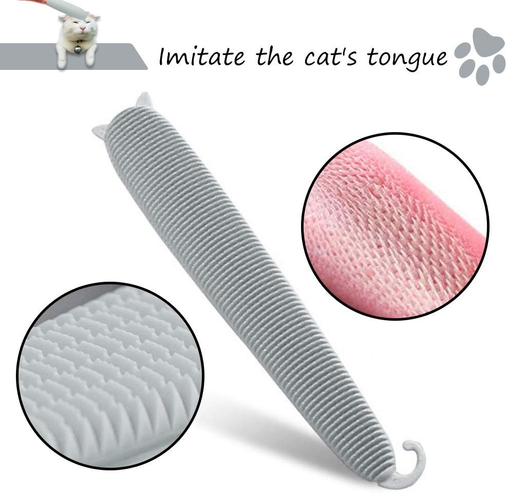 Gato mascotas cepillo gato lengua peine para el masaje y derramamiento de gato lengua cepillo para gatos y perros con pelo largo o corto