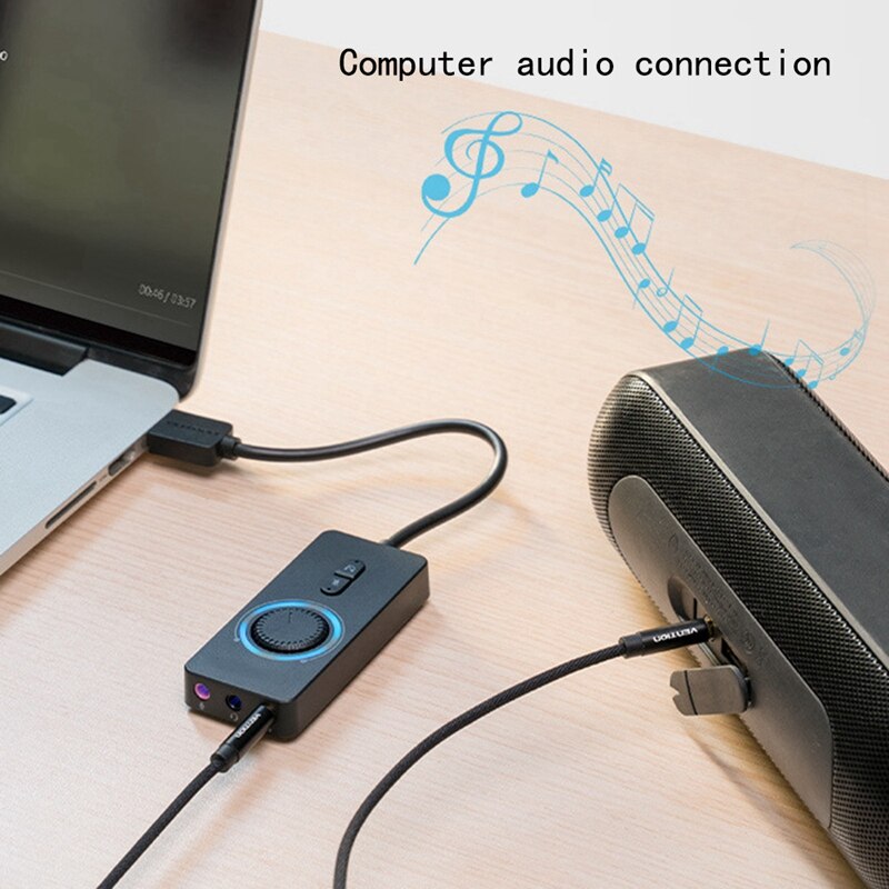 Usb external sound card, usb  zu 3,5 mm audio adapter, usb to headphones/microphone for mac computer/laptop,  ps4 sound cards