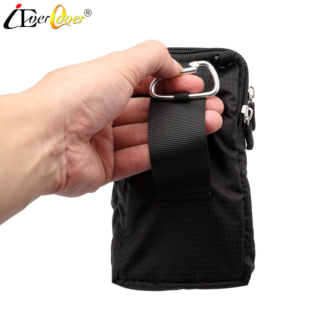 Imperméable à l'eau En Nylon Pochette pour iPhone 12 Mini 11 Pro X XR XS Max 8 7 Plus 6 S 6 SE Téléphone Étui Portefeuille de Taille Sac Housse Fundas