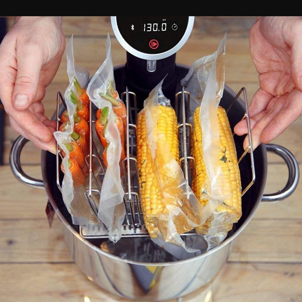 Verticaal gemonteerde vide-rackverdeler Roestvrij staal 5 afneembare verdelers Sous-Vide-machine Inklapbaar zorgt voor zelfs opwarming