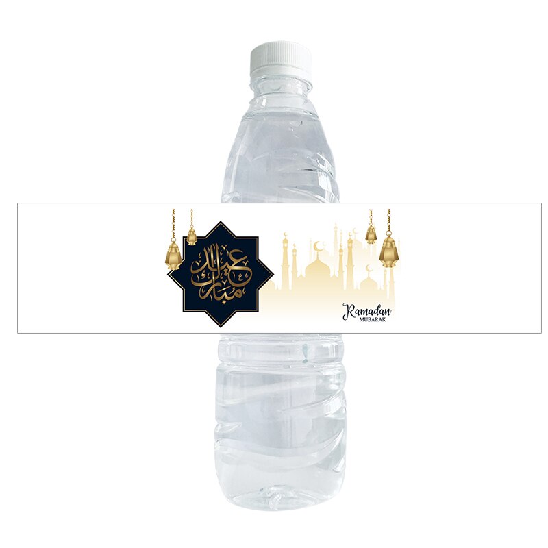 Ramadan Mubarak Water Fles Stickers Decor Islamitische Moslim Fles Etiket Sticker Eid Al-Fitr Party Decoratie Benodigdheden: E