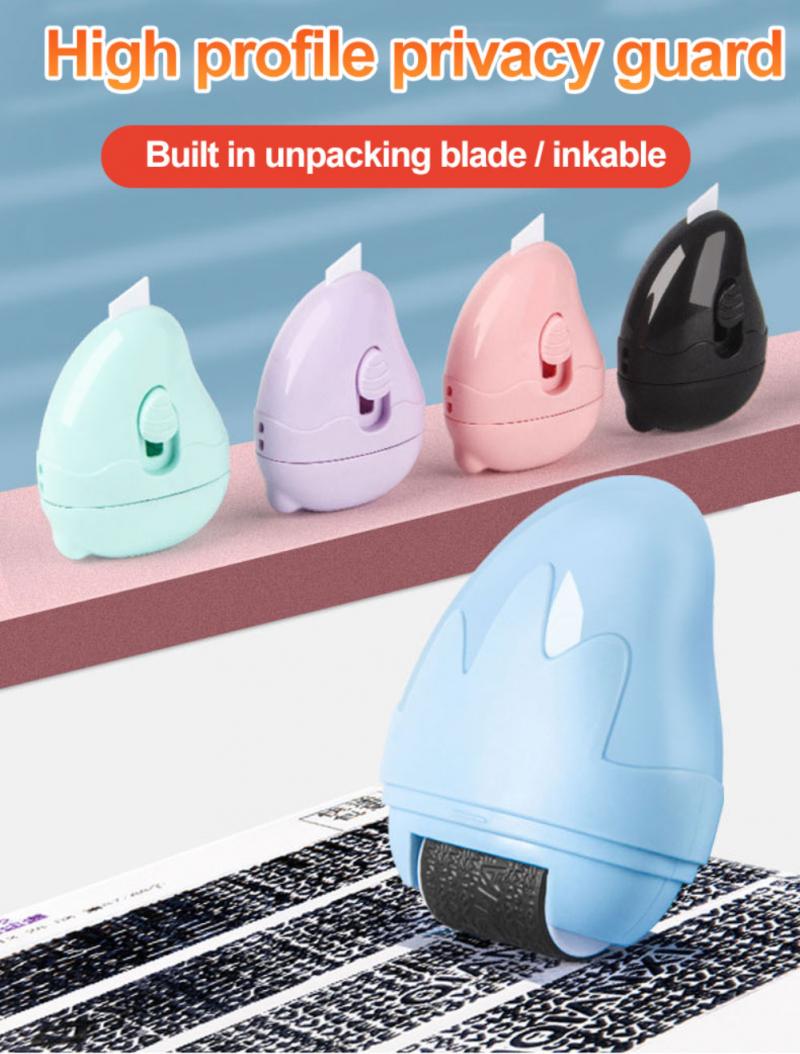 Stamp Roller Anti-Theft Protection ID Seal Smear Privacy Confidential Data Guard Information Data Identity Address Blocker