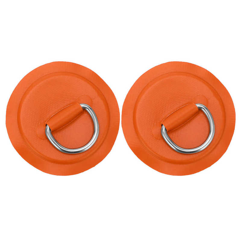 Boat Kayak D Ring Pad Patch PVC Inflatable Boat Raft Dinghy Canoe Surfboard Kayak Tie Down Fitting Surf Board Paddle Patch: Orange