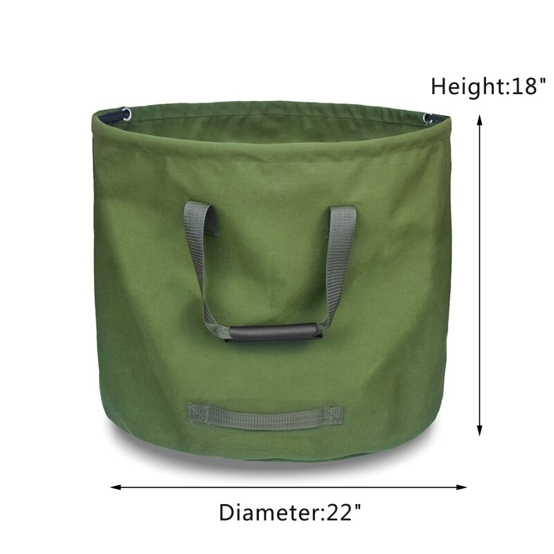 Large Capacity Outdoor Garbage Storage Bag Durable Reusable Garden Leaf Garbage Bag Yard Waste Bag Green