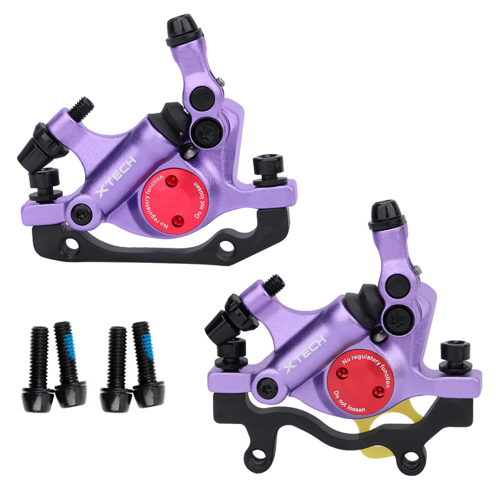ZOOM XTECH HB100 MTB Oil Disc Hydraulic Brake Disc Brake Line Pull Calipers Front & Rear G3 rotors 120/140/160/180MM MT200 M315: Burgundy