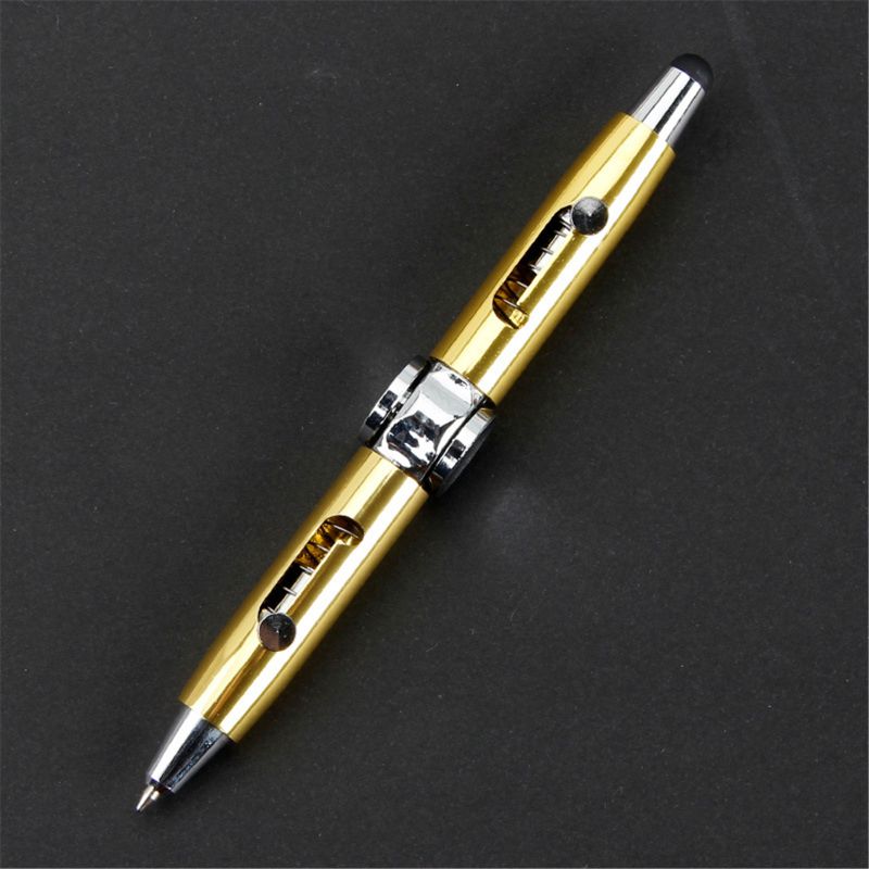 Fidget pluma Spinner antiestrés de juguete EDC Anti estrés socorro carcasa de Metal para niños adultos GXMB: Dorado