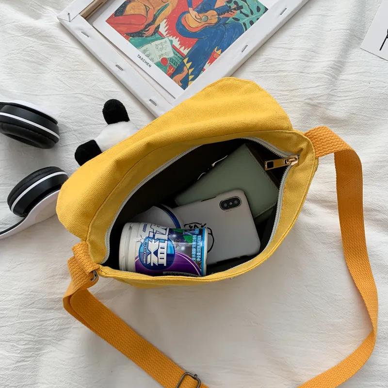 Leuke Panda Hanger Messenger Bag Solid Casual Schoudertas Shopping Street School Mode Trend Crossbody Tas