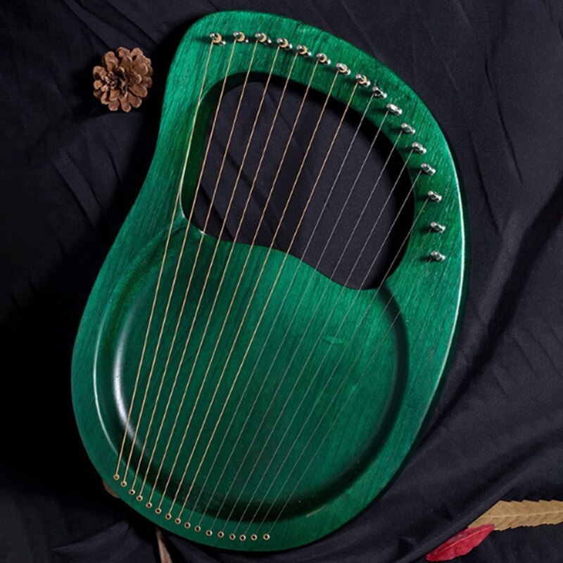 Lyreharpe 16- strengs harpe heptachord heltre mahogni lyreharpe med stemmenøkkel for musikkelskere barn voksen