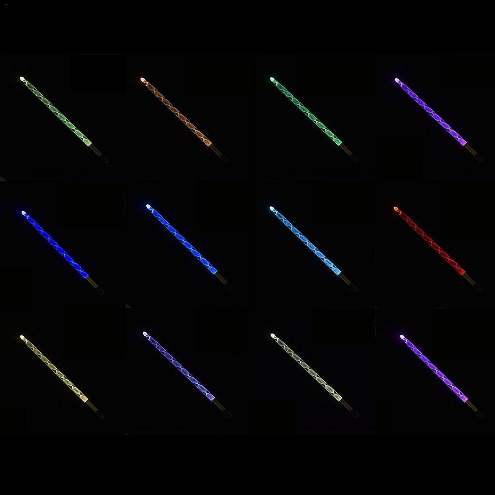 Auto Change 12 Colors Drum Sticks 5A Performance Props Luminous Drumsticks Musical Instruments Drum Sticks Music 4