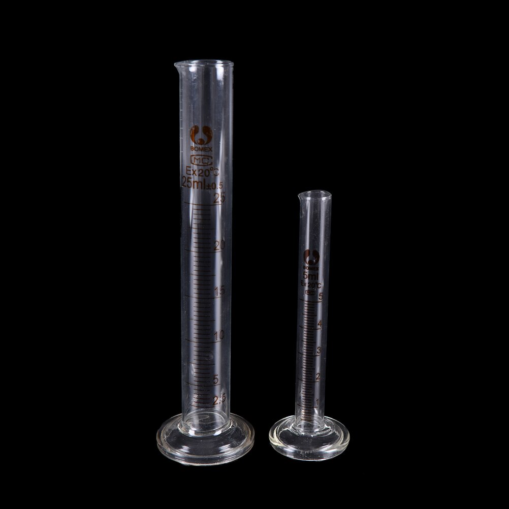 5ml Afgestudeerd Glazen Meten Cilinder Chemie Laboratorium Meten