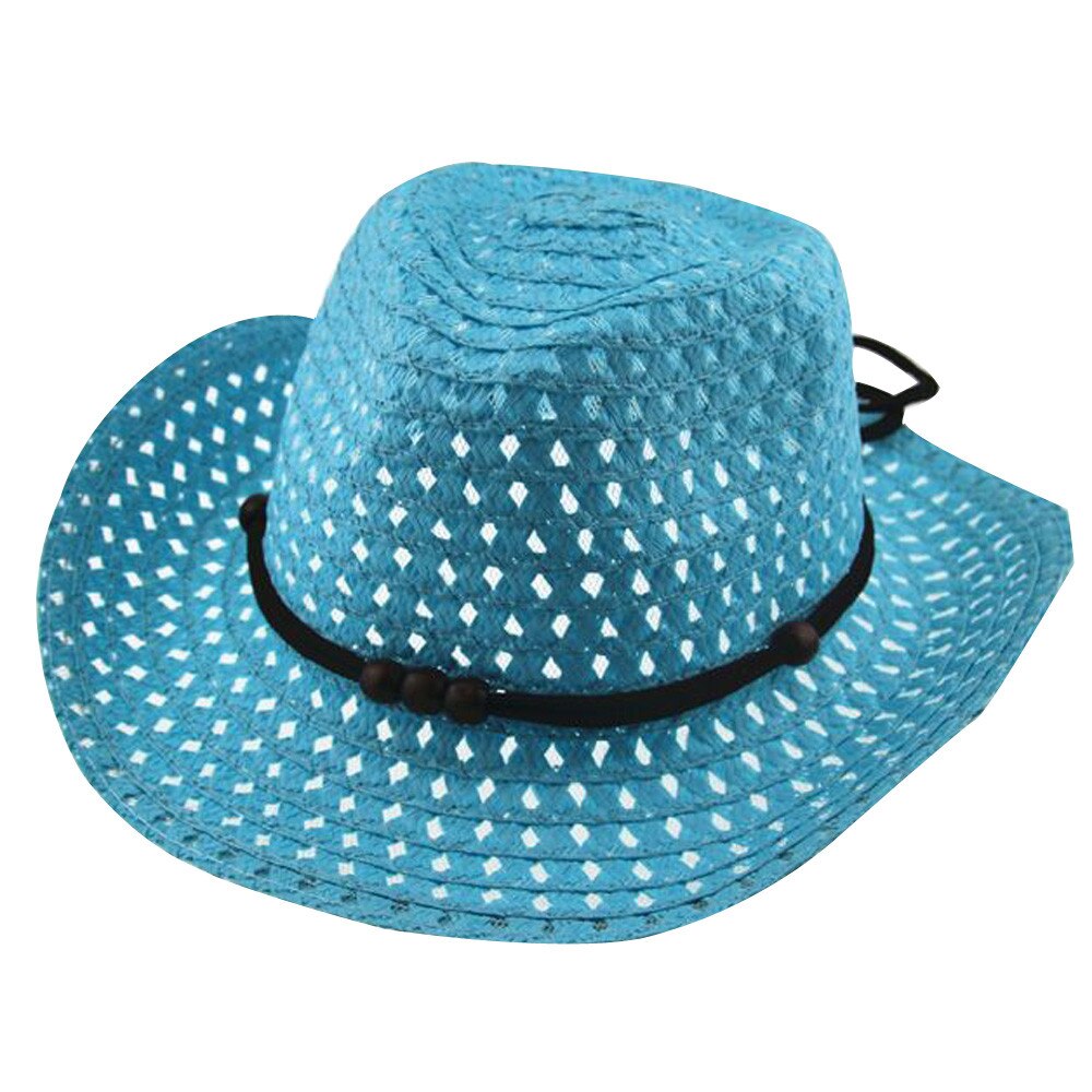 Lonsant Di Estate Del Cowboy Cappello Di Paglia Per I Bambini Solido Tessitura Dolce Retro Kid Protezione Di Zon Strand di