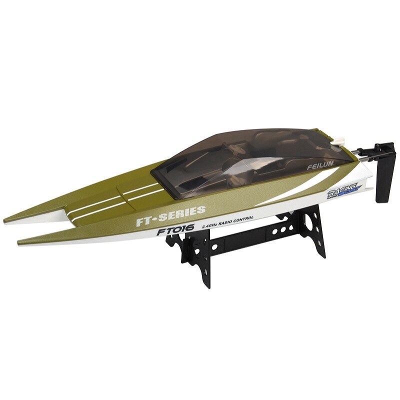 35KM / H 2.4G Remote Control Boat High Speed Boat Water Cooled Speedboat Outdoor Toy EU Plug: Green