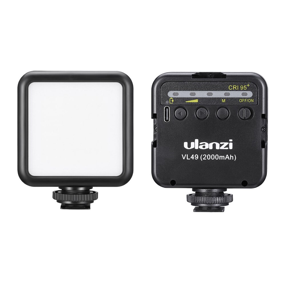 Ulanzi VL49 6W Mini LED Video Licht Gebaut-in 2000mAh Batterie 5500K Fotografische Beleuchtung für Canon nikon Sony DSLR Kamera: VL49 LED Light