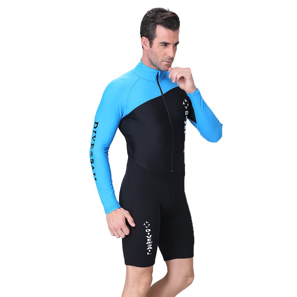 Men's Full Body Wetsuit Sunblock Neoprene One Piece Wetsuit 1.5mm Men Long Sleeves Dive Suit For Scuba Diving Surfing Swimming