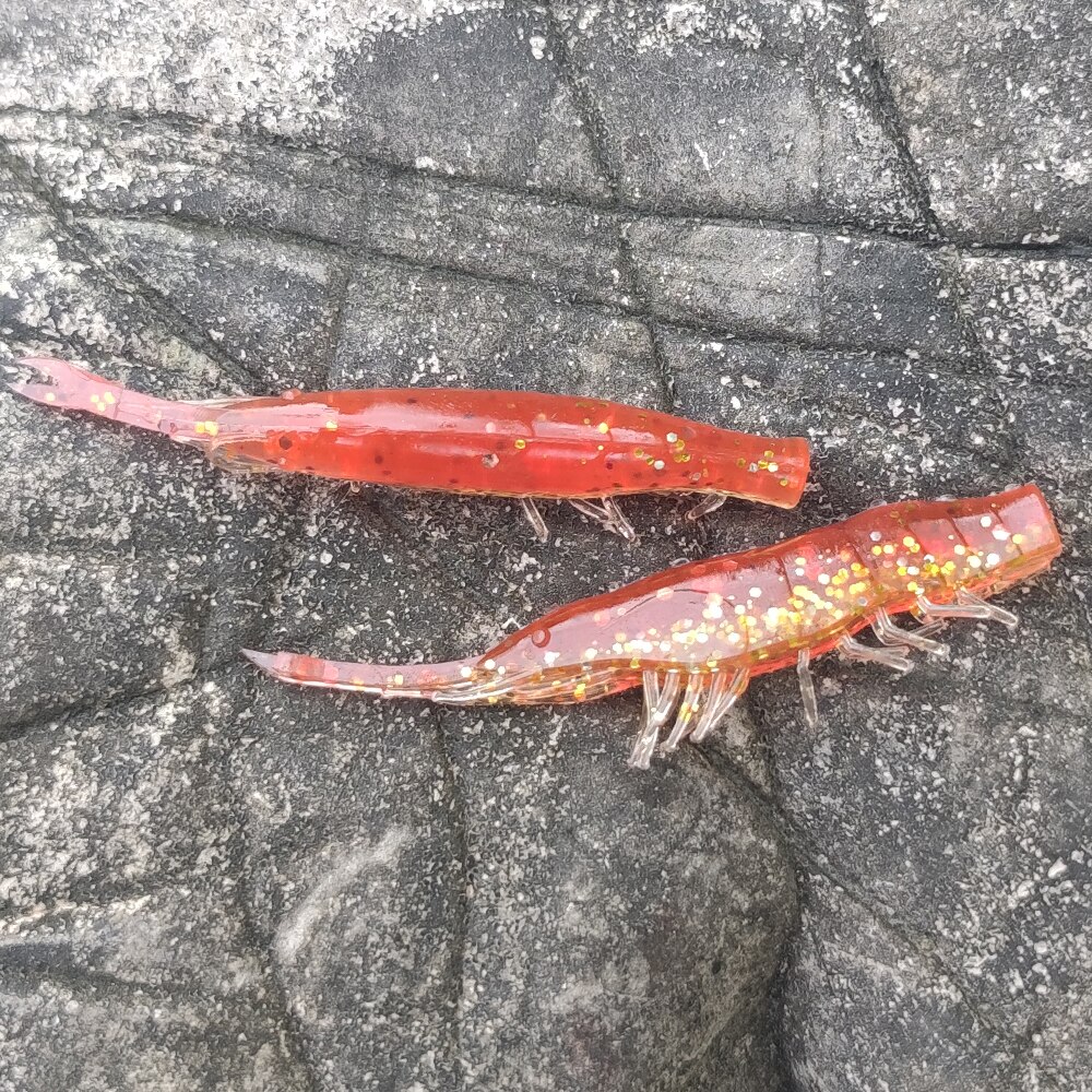 ANKIKEDI-Señuelo de Pesca de Silicona Blanda Similar a una Gamba, Cebo para Pescar Lubina, Carpa o Lucio, Ideal para Usar desde Roca