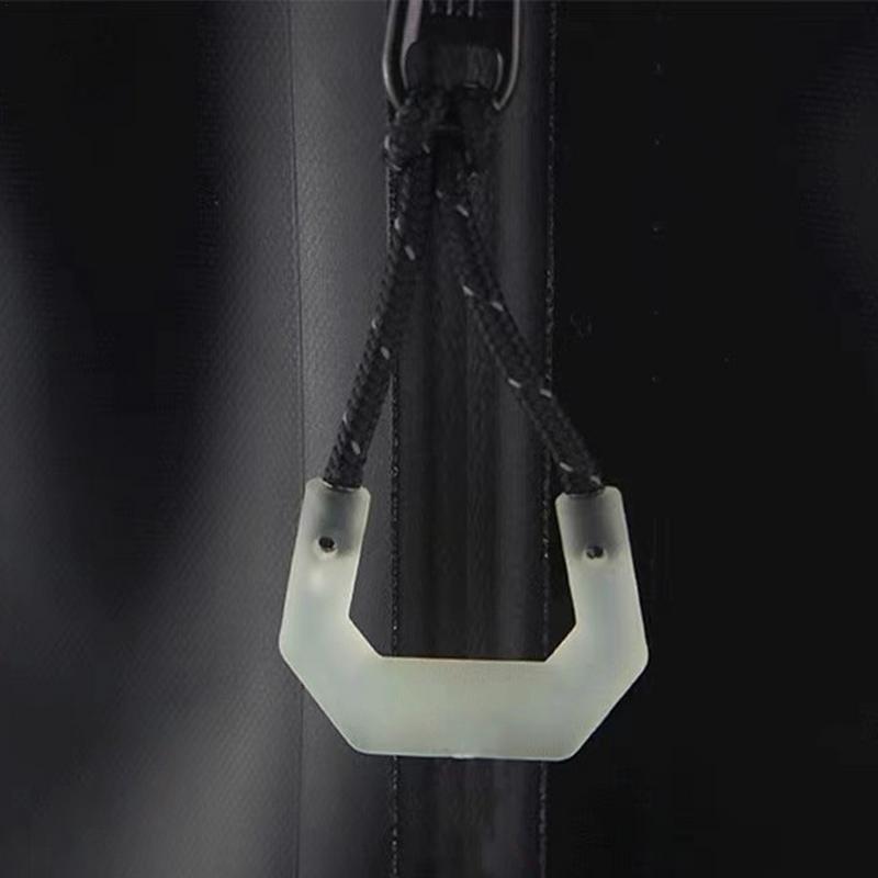 Fermetures à glissière Shoous en forme de U, extracteur de nervure, tirettes de dos, fermeture à glissière Shoous, brille dans le noir, pendentif de sac à dos, 10 pièces