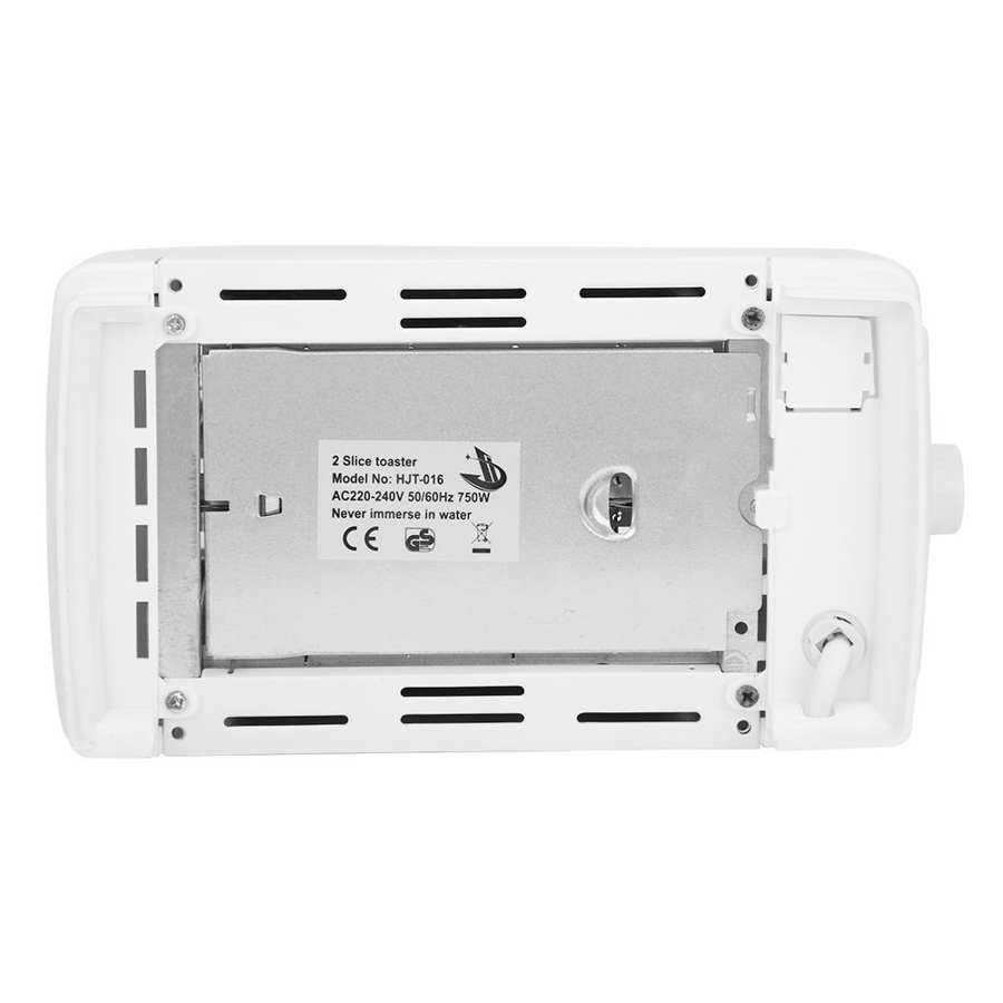 Toaster Oven 750W Electric Toaster 6 Gears 2 Slice Automatic Bread Baking Maker Machine EU Plug 220 to 240V White