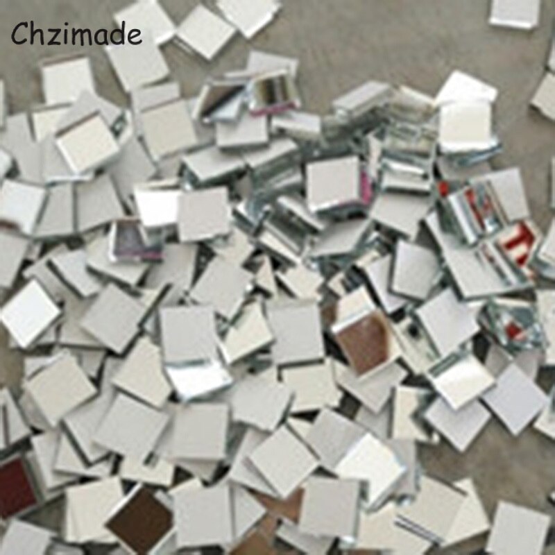 Acryl spiegeltegels 5 x 5 cm voor knutselen – 30 stuks, vierkant, mozaïek, DIY, glazen