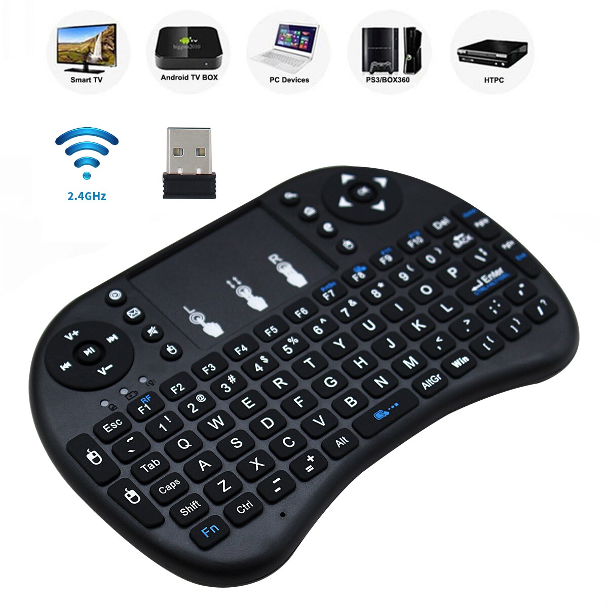 Wechip I8 Russisch Engels Versie 2.4Ghz Wireless Keyboard Air Mouse Met Touchpad Handheld Werk Met Android Tv Box Mini pc 18