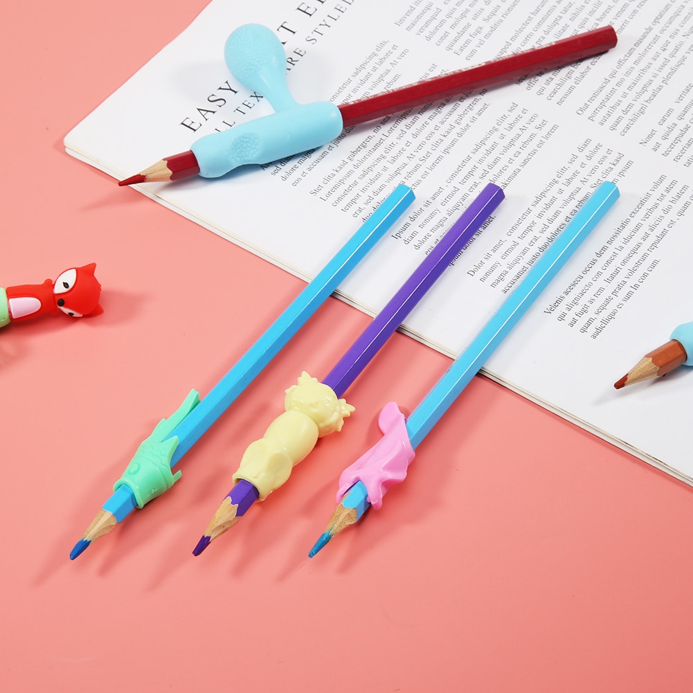 Pencil Holder Pen Aid Grip Children Writing Posture Correction Tools Set Device Corrector Pen Holders Student Education
