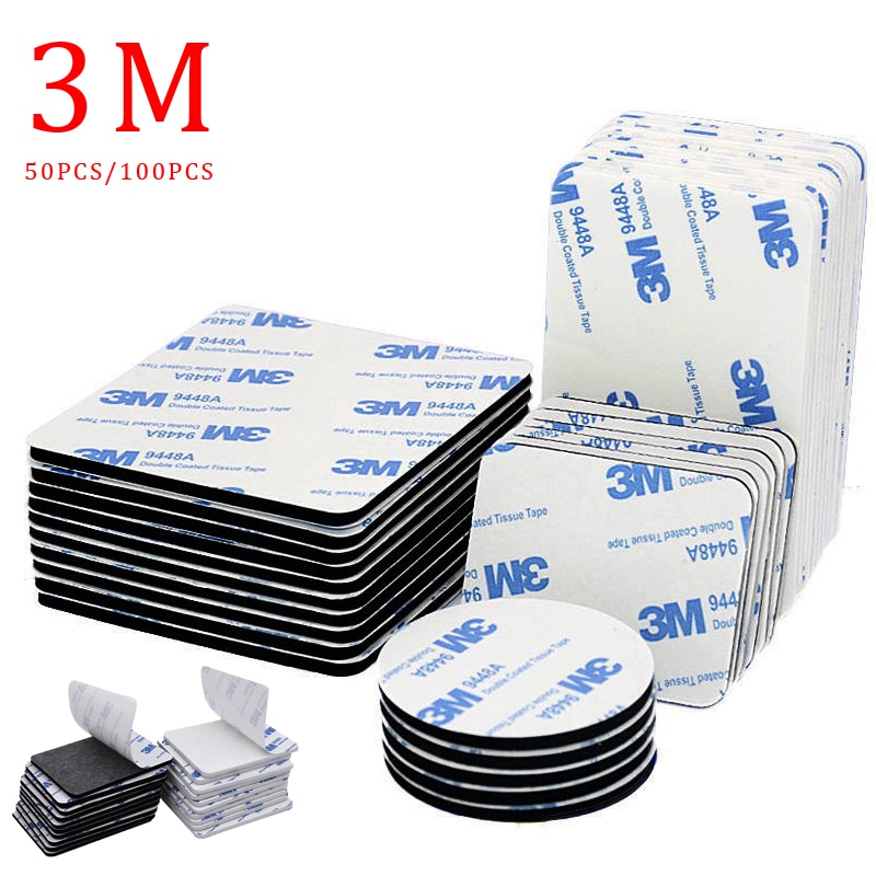 50Pcs/100Pcs 3M Dubbelzijdig Zelfklevende Klittenband Ronde Foam Tape Montage Sticky Met sterke Lijm Magie Sticker Tape