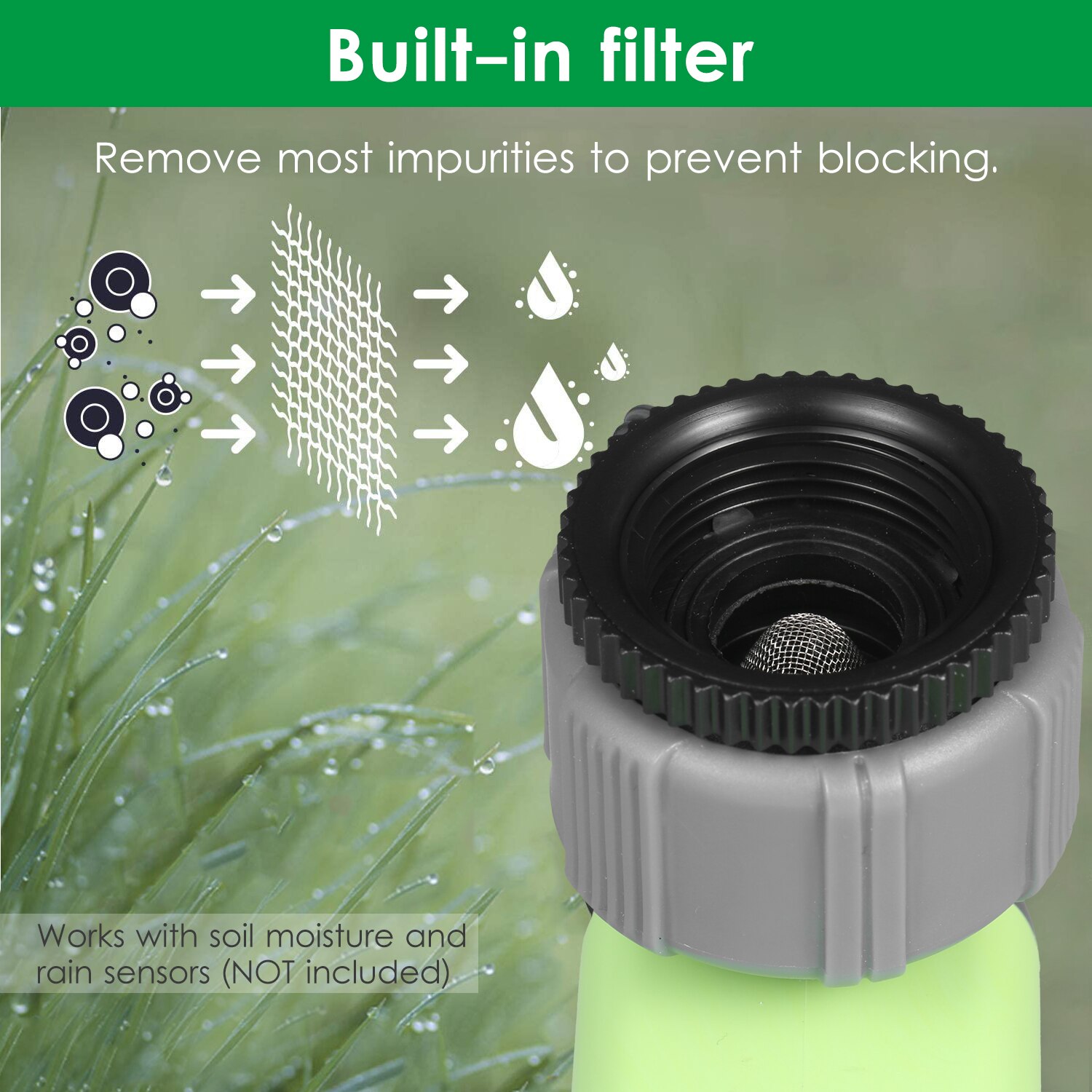 Programmable BT WiFi Water Timer Hose Faucet Timer Outdoor Battery Operated Water Flow Meter Automatic Watering Sprinkler System