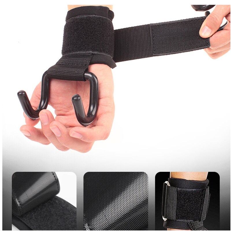 1 paio di pesi di supporto per il polso gancio per manubri di potenza gancio per sollevamento pesi fitness palestra fitness sollevamento pesi impugnature per allenamento cinghie